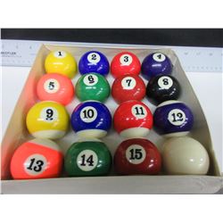 Set of  Billiard Balls / 8 ball / They look Brand new no marks or scratches