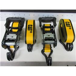 2 New Cat Premium Ratchet Straps 16ft 3000lb break strength