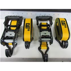 2 New Cat Premium Ratchet Straps 16ft 3000lb break strength