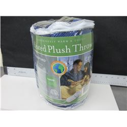 New Heated Plush Throw 62 x 50 machine wash & dry ten heat settings