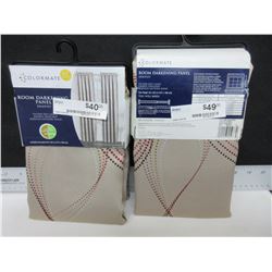 2 New Colormate Room Darkening Panel 54 x 63 long