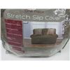 Image 1 : One piece Stretch Slip cover  fits Loveseat up to 68" wide