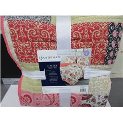 New KING 3 piece Quilt set