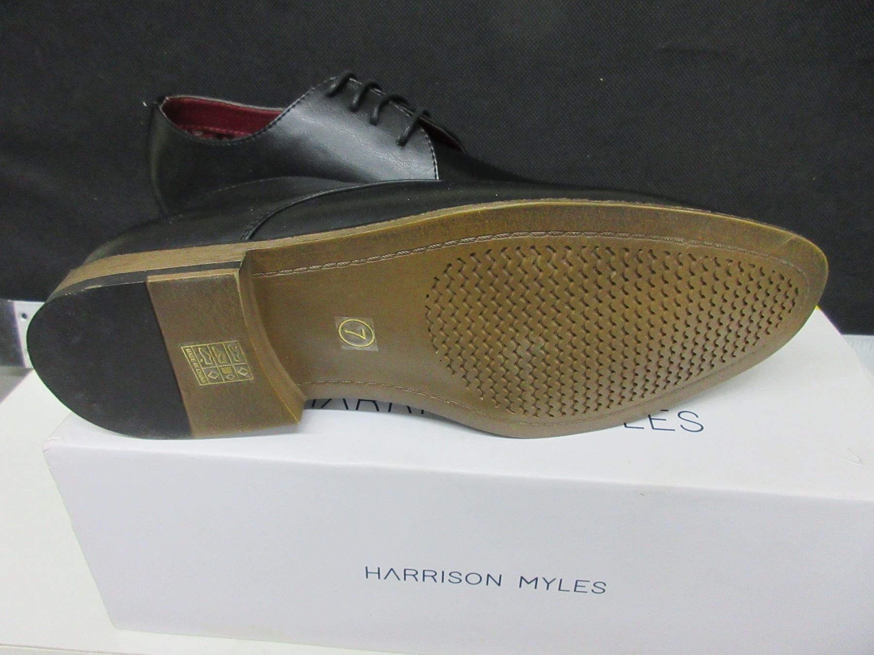 New Mens Harrison Myles Dress Shoes size 7 black