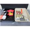 Image 1 : New Painting Bundle / 2 trays 3 Brushes 2 rollers & Handle & Can Holster