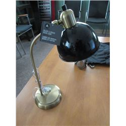 New Hometrends Black & Brass Desk Lamp 20inches tall