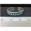 Image 1 : Solid Sterling Silver Bangle 25.3 g Naitive American Turquoise over 300.00