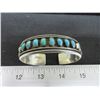 Image 2 : Solid Sterling Silver Bangle 25.3 g Naitive American Turquoise over 300.00