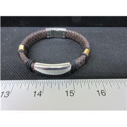 INOX Leather & Stainless Steel Bracelet