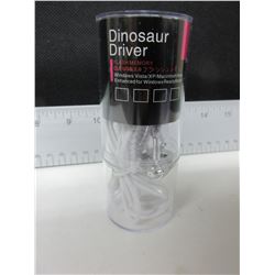 New DinoSaur Driver Zippered Headphones / White