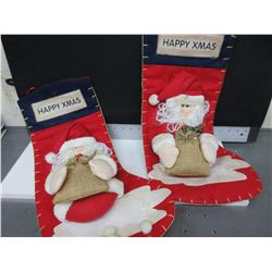 2 New Santa Stocking 20 inches
