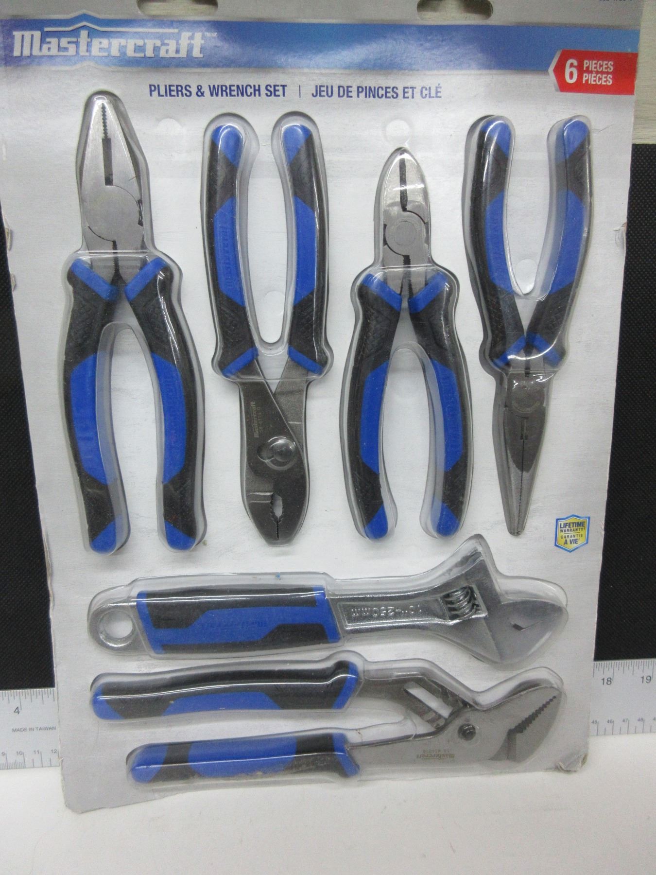 New Mastercraft 6 piece Pliers & Wrench Set