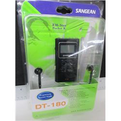 Sangean DT-180 Premium pocket radio with headphones / clock & more