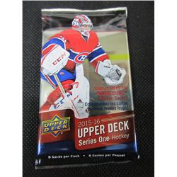 2015/16 Upper Deck series one Hockey Cards / 1 pack of 8 cards sealed