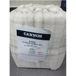 New KING 4 piece Sheet set soft and warm fleece machine wash