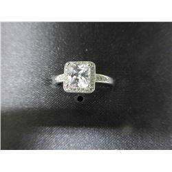 Micro Pav'E 1ct Princess cut Cubic Zirconia Ring size 9/ makes a great gift