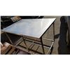 Image 1 : 5 FOOT BY 41 INCH BY 3 FOOT TALL STAINLESS WORK TABLE