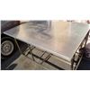 Image 2 : 5 FOOT BY 41 INCH BY 3 FOOT TALL STAINLESS WORK TABLE
