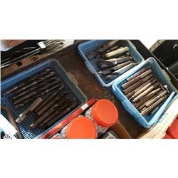 3 TRAYS OF AUGERS AND DRILL BITS
