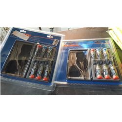 TWO 9 PIECE MINI PLIERS AND PRECISION SCREWDRIVER SET