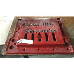 EVANS PERRY CAST IRON FIREPLACE DOOR