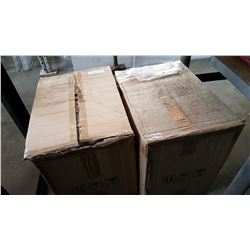 TWO BOXES OF ACRYLIC DISPLAY HOLDERS APPROX 40 PIECES
