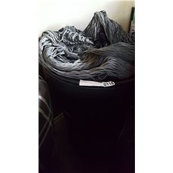 RUBBERMAID GARBAGE BIN AND TWO NEW FISHING NETS