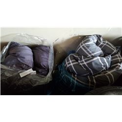 DOWN FEATHER AND ACRYLIC QUEENSIZE COMFORTERS