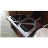 Image 1 : CRATE OF CASTORS AND FOLDING DOLLY AND PAINTERS KIT