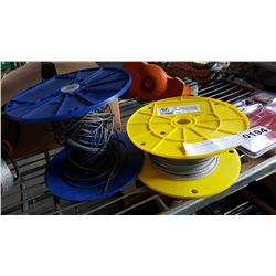 2 SPOOLS METAL WIRE CABLE