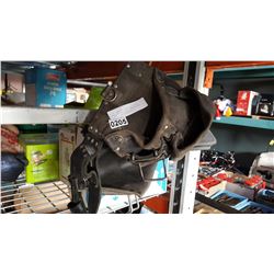BLACK LEATHER TOOL BELT AND DEWALT BINDER FOR CONTRACTORS W/ BUILT IN ACCESSORIES