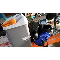 ELECTRIC COOLER AND SCUBA GEAR