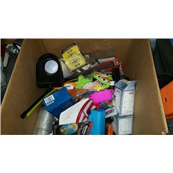 LARGE BOX OF OFFICE SUPPLIES