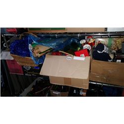 SHELF LOT OF CHRISTMAS DECOR