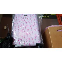 PINK FLAMINGO LUGGAGE BETSY JOHNSON