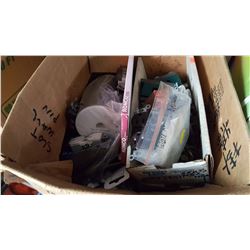 BOX OF ELECTRICAL AND SHOP SUPPLIES OUTLETS