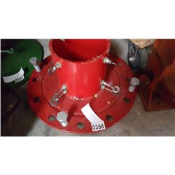 RED CAST IRON CHRISTMAS TREE STAND