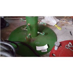 GREEN CAST IRON CHRISTMAS TREE STAND