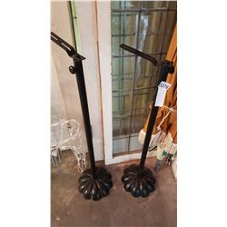 2 CAST IRON MIC STANDS