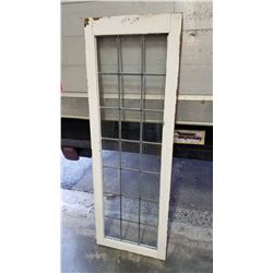 19X56 INCH 21 PANE LEADED GLASS WINDOW