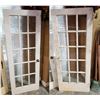 Image 1 : PAIR OF WHITE ANTIQUE 15 PANE WOOD DOORS
