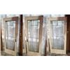 Image 1 : THREE LARGE WHITE FRAMED LEADED GLASS DOORS