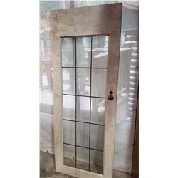 VINTAGE LEADED GLASS DOOR PANEL