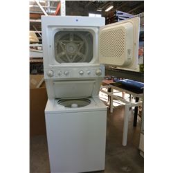 AS NEW FRIGIDAIRE WHITE GALERY SERIES STACKING WASHER DRYER