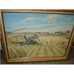 COLOR LITHOGRAPH "THE HAY" SEASON BY BRUCE MITCHELL