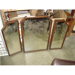 VINTAGE TRIFOLD MIRROR