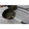 Image 1 : TWO ANTIQUE BRASS SAUCE PANS