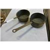 Image 2 : TWO ANTIQUE BRASS SAUCE PANS