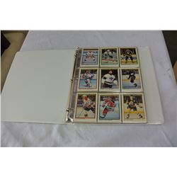 WHITE BINDER SET OF 1991 OPEECHEE PREMIER CARDS AND SIGNED MARTIN GELINAS POSTER