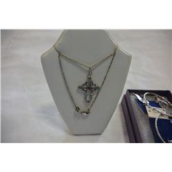 STERLING CROSS AND OTHER STERLING ETC JEWELLRY